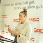Nika Basic bei der Pressekonferenz der Jungen Wirtschaft / Foto: Junge Wirtschaft / Peter Just